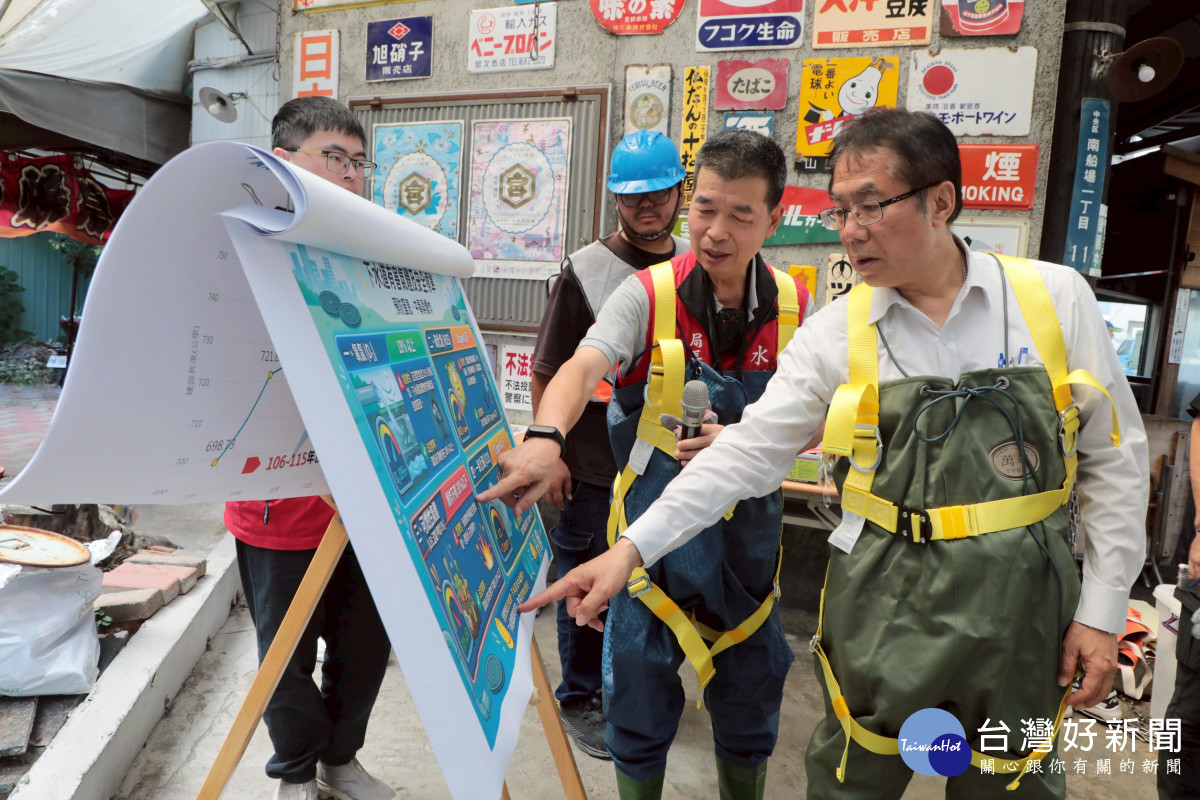 因應巴威颱風來襲　黃偉哲「下水道縱走」檢視防洪整備情形