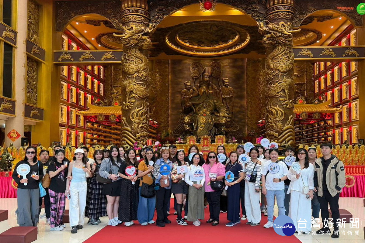 泰國旅行業者走訪桃園威天宮,體驗宗教文化特色。<br />