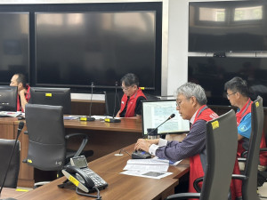 水利署長林元鵬再次主持巴威颱風防汛整備會議。