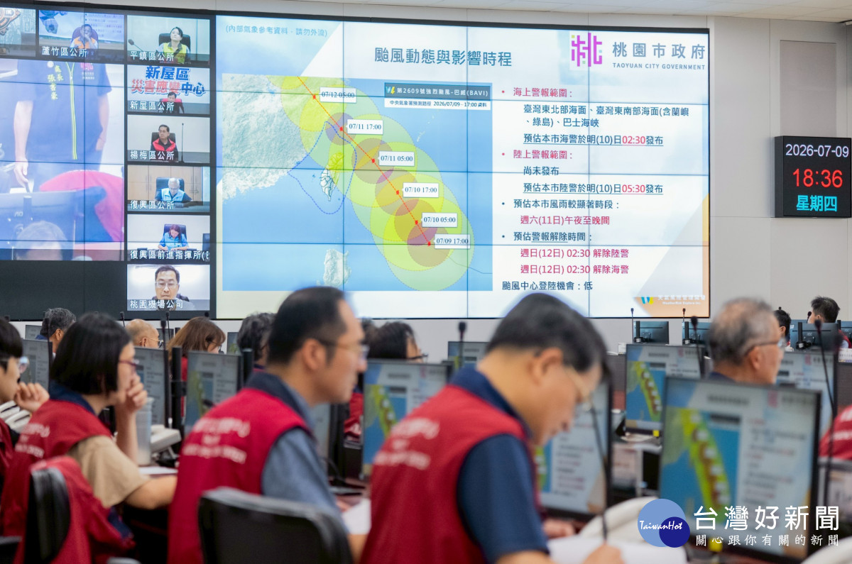 巴威颱風第一次工作會　張善政指示各局處強化防颱整備