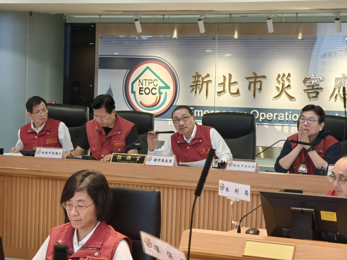 巴威颱風來襲　侯友宜：加強易致災地區防颱工作