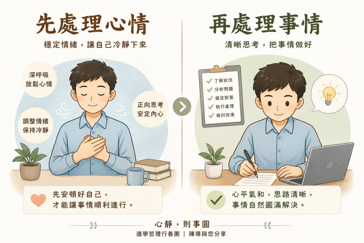 先處理心情，再處理事情