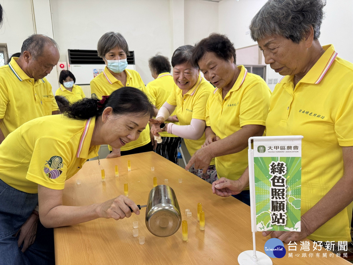 大甲區農會舉辦「蜂狂一夏」活動　帶領長輩認識蜜蜂生態、體驗蜂蠟護唇膏DIY