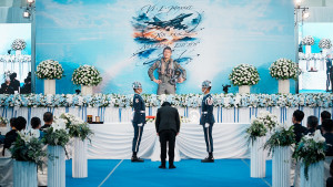 總統賴清德19日頒贈空軍第五戰術混合聯隊第二十七戰術戰鬥機作戰隊少校戰鬥機飛行官辛柏毅褒揚令。（圖／資料照片，圖源：總統府Flickr）