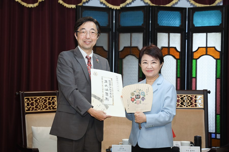 日本熊本7.1強震前　知事木村敬剛來台拜訪盧秀燕