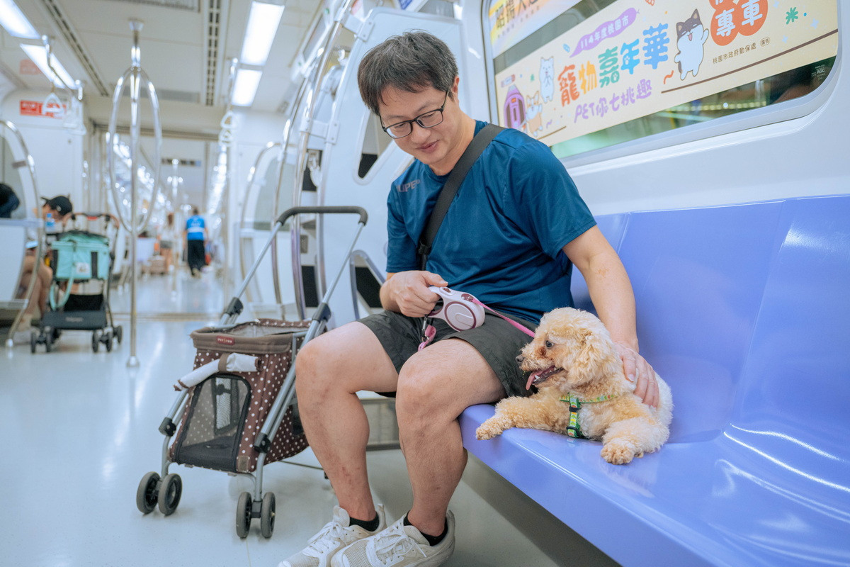 桃園捷運8/2推出限定「寵物友善列車」免報名兜風趣。<br />