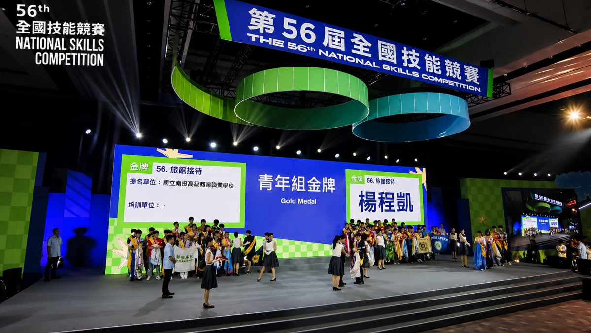 南投高商跨科培育再創高峰　勇奪全國技能競賽旅館接待金牌與佳作