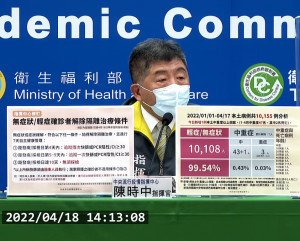 時任中央流行疫情指揮中心指揮官陳時中。（圖／資料照片，圖源：衛福部疾管署YouTube直播）