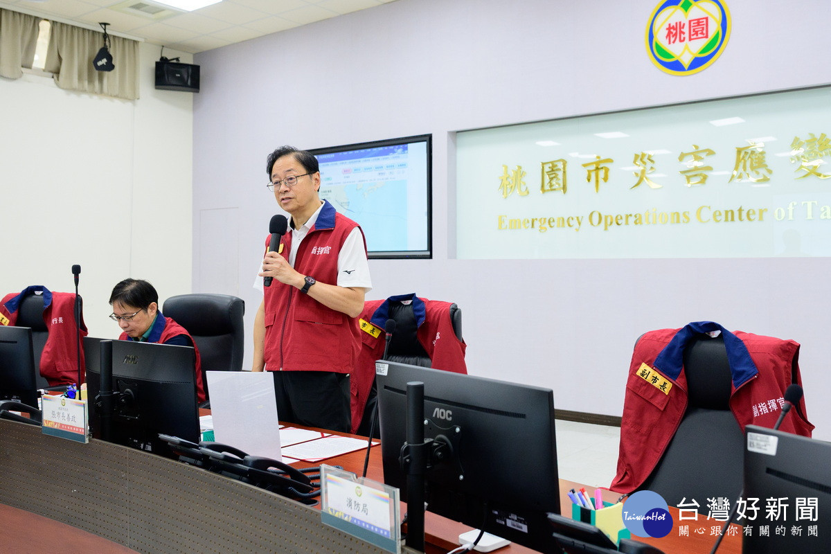 視察水情及災害應變中心　張善政指示全力防汛整備維護市民安全