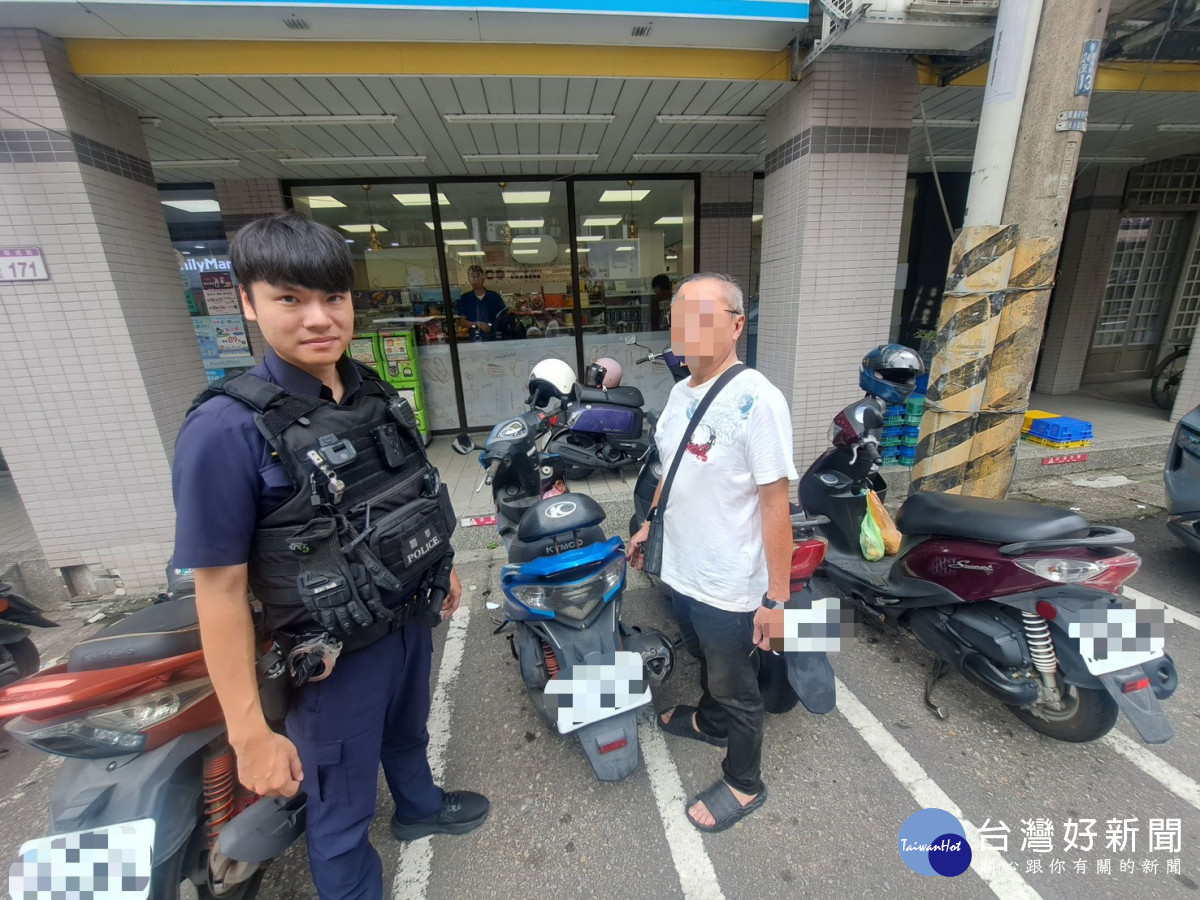 警方獲報後立即協助查找,老翁提供線索逐一尋找,最終順利協助尋回機車。