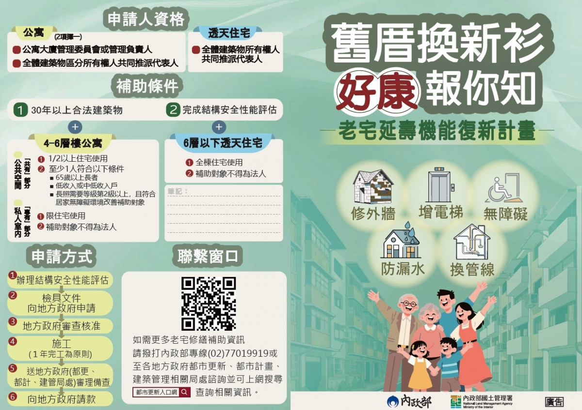 宜縣啟動老宅延壽機能復新計畫補助　專業輔導團進駐打造安全宜居新生活
