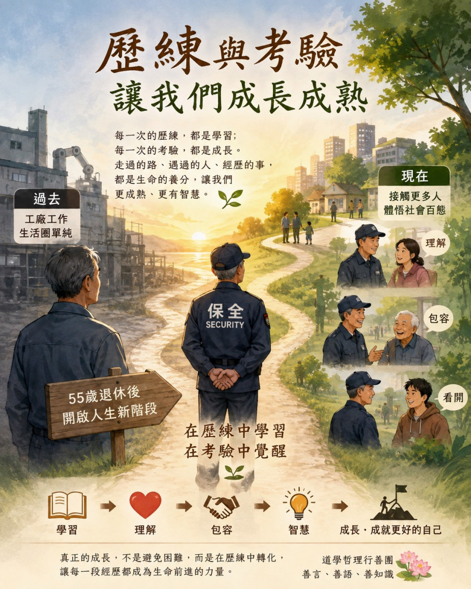 歷練與考驗，讓我們成長成熟
