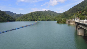 石門水庫現況（滿庫）。
