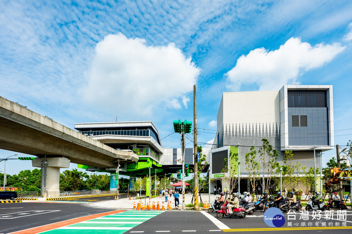 「桃園捷運綠線G13南竹中正北站」外觀。<br />