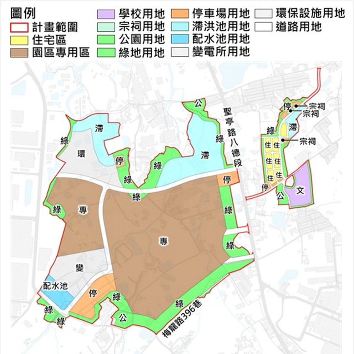 龍科三期計畫用地配置圖。(115年2月公聽會版)<br />