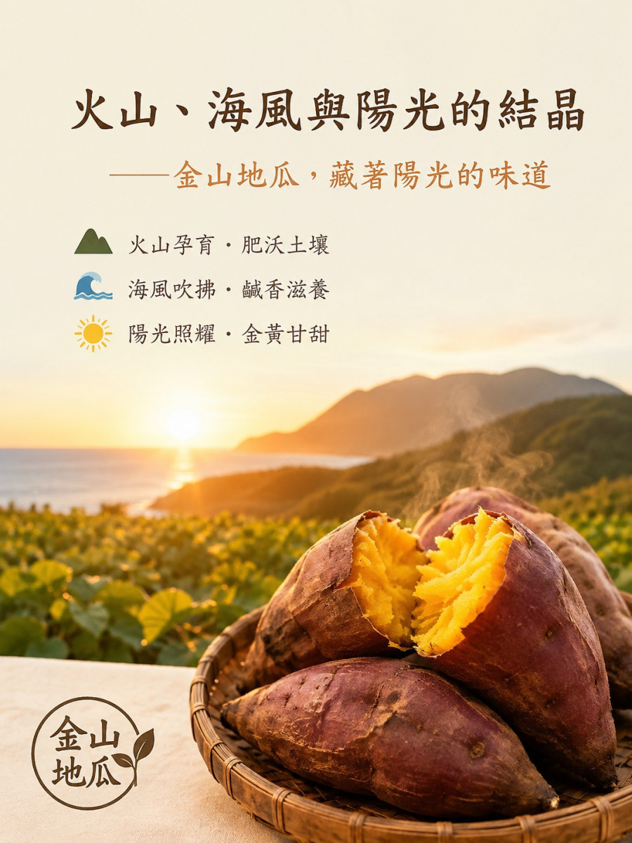 火山、海風與陽光的結晶 —- 金山地瓜，藏著陽光的味道