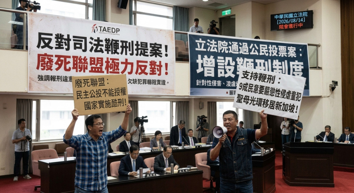 立院通過鞭刑公投案　廢死聯盟：損害人性尊嚴，違憲且違反國際人權公約