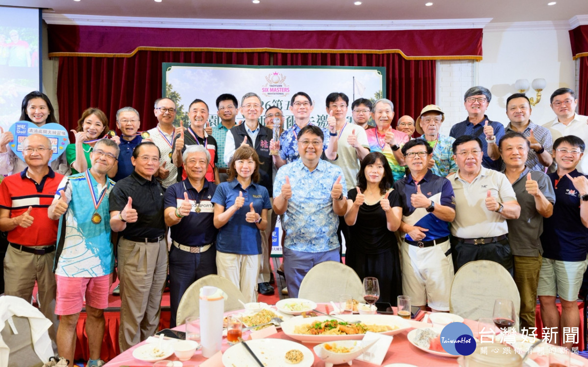 桃園市副市長王明鉅出席「115年度桃園市六師聯誼晚宴」活動大合照。