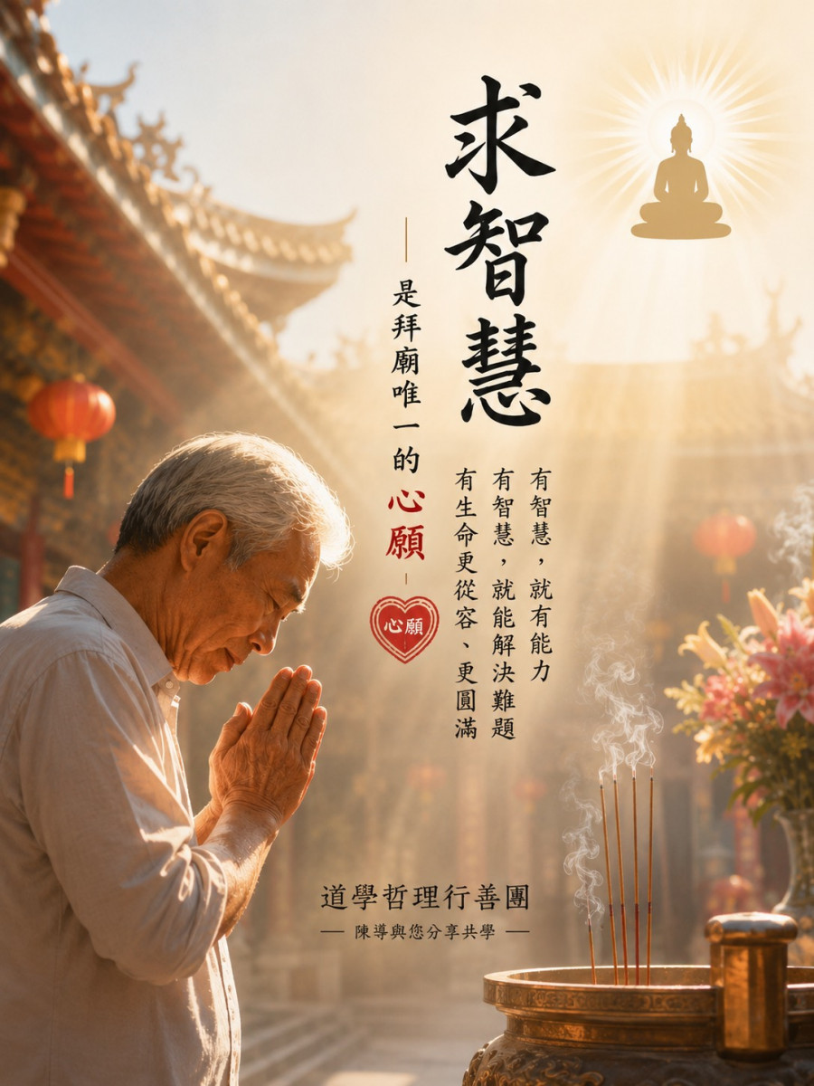「求智慧」是拜廟唯一的心願