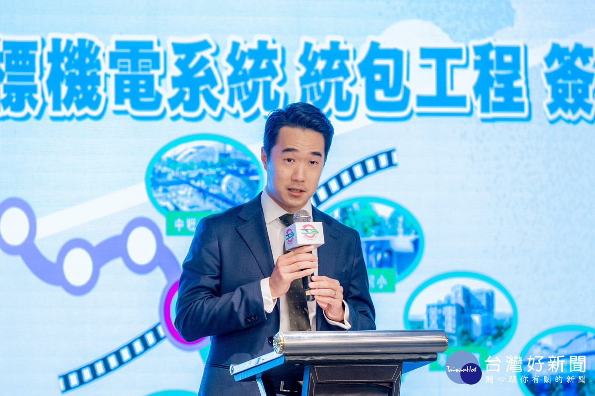 新加坡駐台北商務辦事處副代表蕭偉雄致詞。<br />