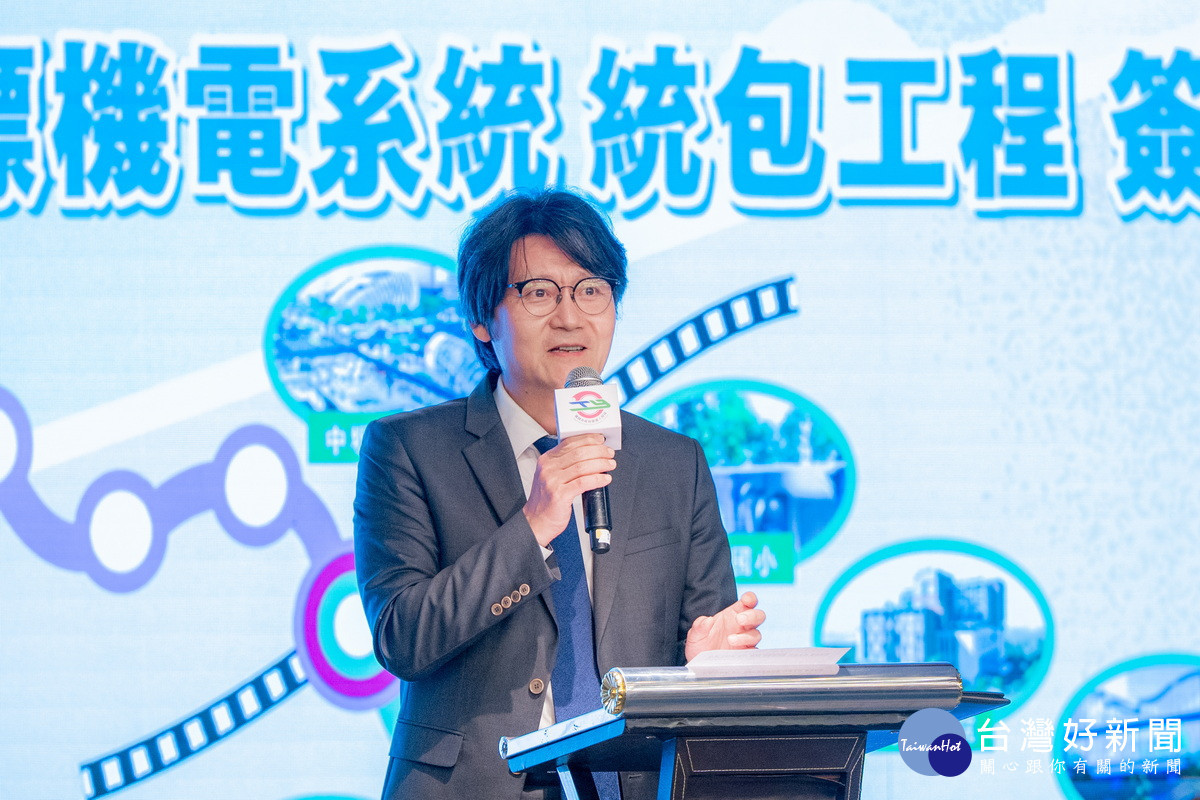 駐台北韓國代表部副代表高尚郁致詞。<br />