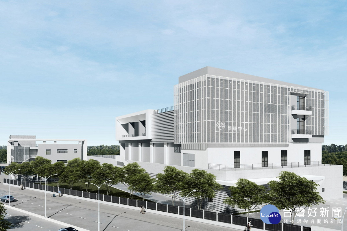 「桃園市政府公教人員訓練中心(含警訓中心)暨退輔會職訓中心新建工程」示意圖。<br />