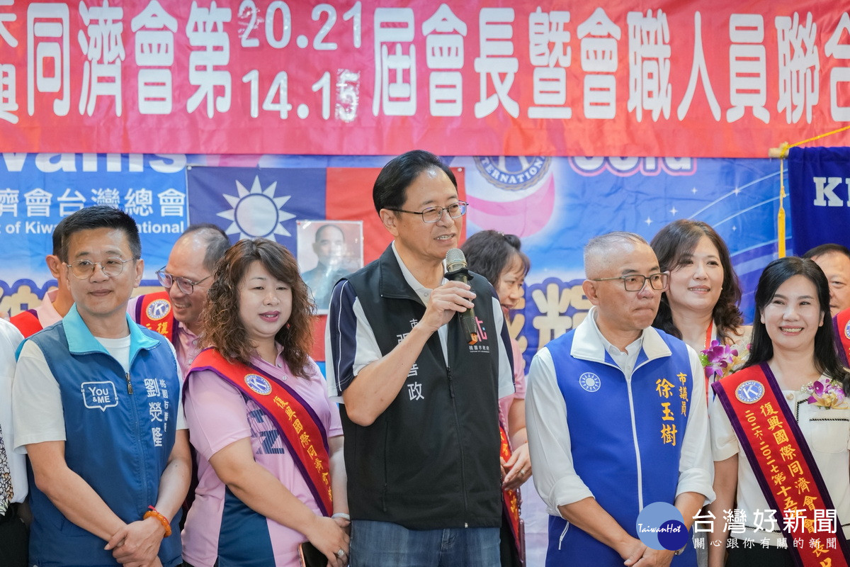 桃園市長張善政致詞。