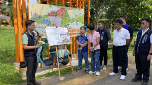 立委楊瓊瓔與市議員羅永珍、吳呈賢辦理「神岡區新庄里新庄子段休憩園道周邊環境改善工程」施工前說明會。