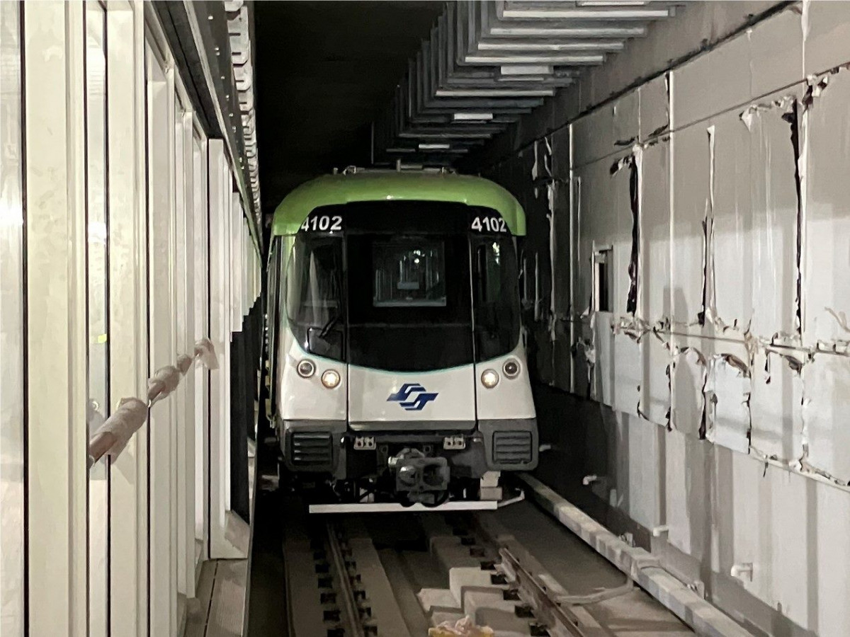 台北捷運萬大線行駛主線軌道進行動態測試。（圖／資料照片，圖源：台北市府捷運工程局機電系統工程處）