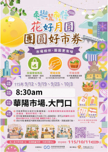 「100元換200元！」彰化市場好市券開搶，自備環保用品再送茄芷袋。圖／彰化市公所提供