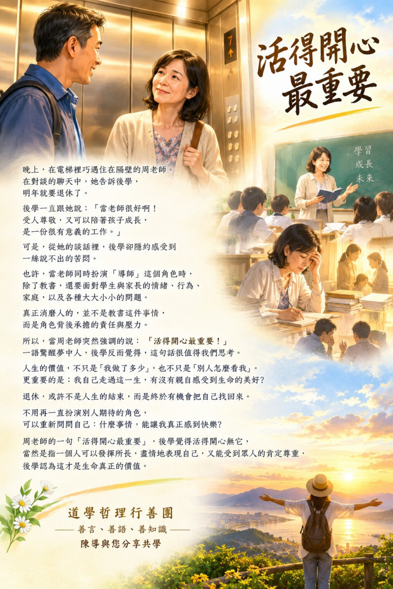 活得開心最重要