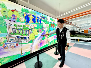 美村綜合服務園區地下停車場導入多媒體互動體驗、交通安全教育。