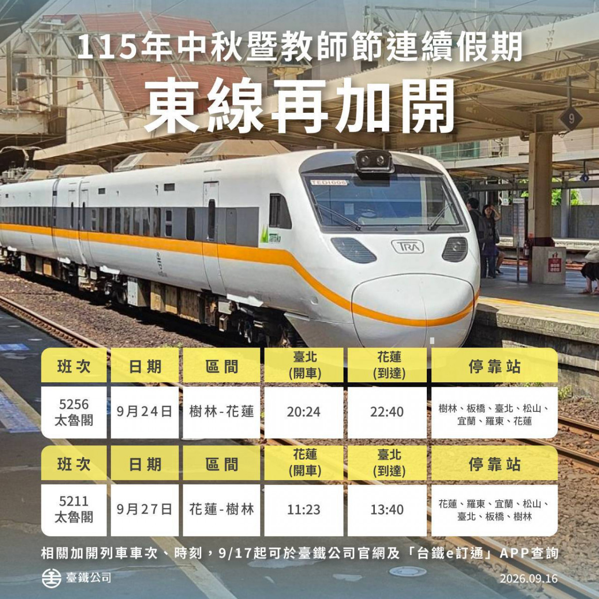 （圖／台鐵公司提供）