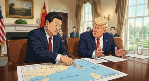 美中兩大巨頭再次會面，地圖上的台灣命運引發各界熱議。（圖／AI生成模擬圖）