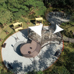 五酒桶山自然遊憩場空拍圖。