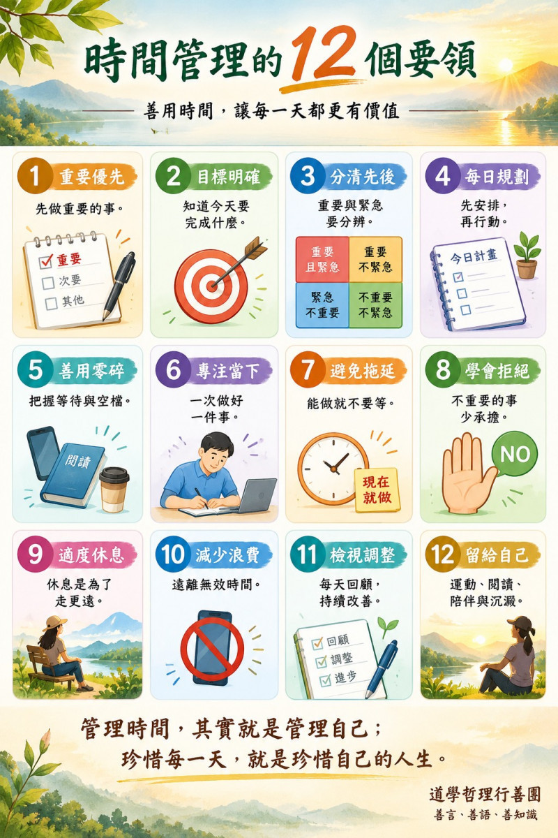 時間管理的12個要領