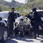 台中警方結合保大特勤中隊無人機與ATAK系統，陸空夾擊逮捕逃往新竹山區的詐團主嫌。（圖/陳招宗 翻攝）