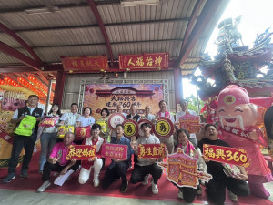 嘉義市崎頂大福興宮今（30）日活動記者會，邀請全台善男信女於10月9日、10日齊聚嘉義市，參拜祈福／市府提供