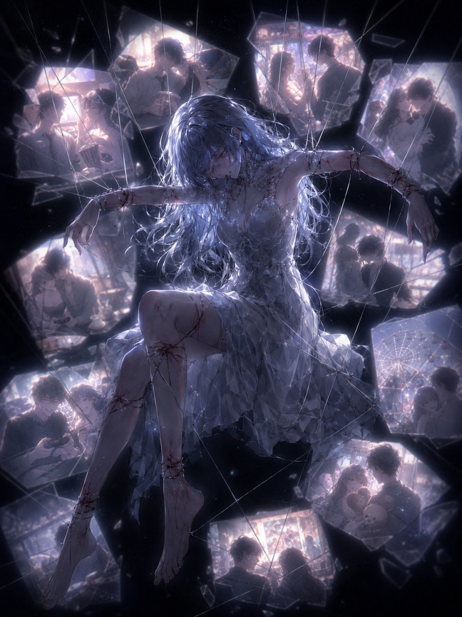 獲得「AI視覺藝術類」銀獎作品《自縛》。