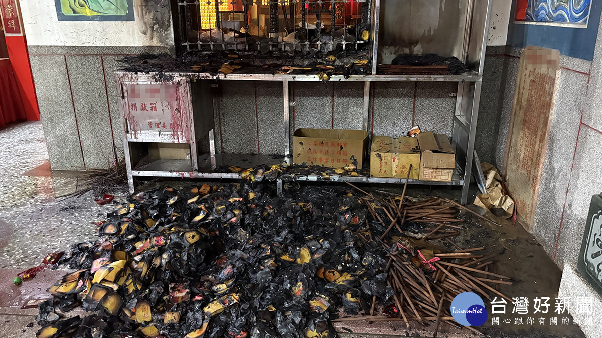 振興路、永和路接連傳火警,兩處金紙櫃遭焚毀,警方鎖定涉案男子。