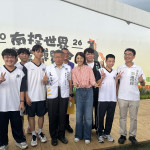 許淑華柯文哲茶博會場遇上温世政，難得同框。（記者扶小萍攝）
