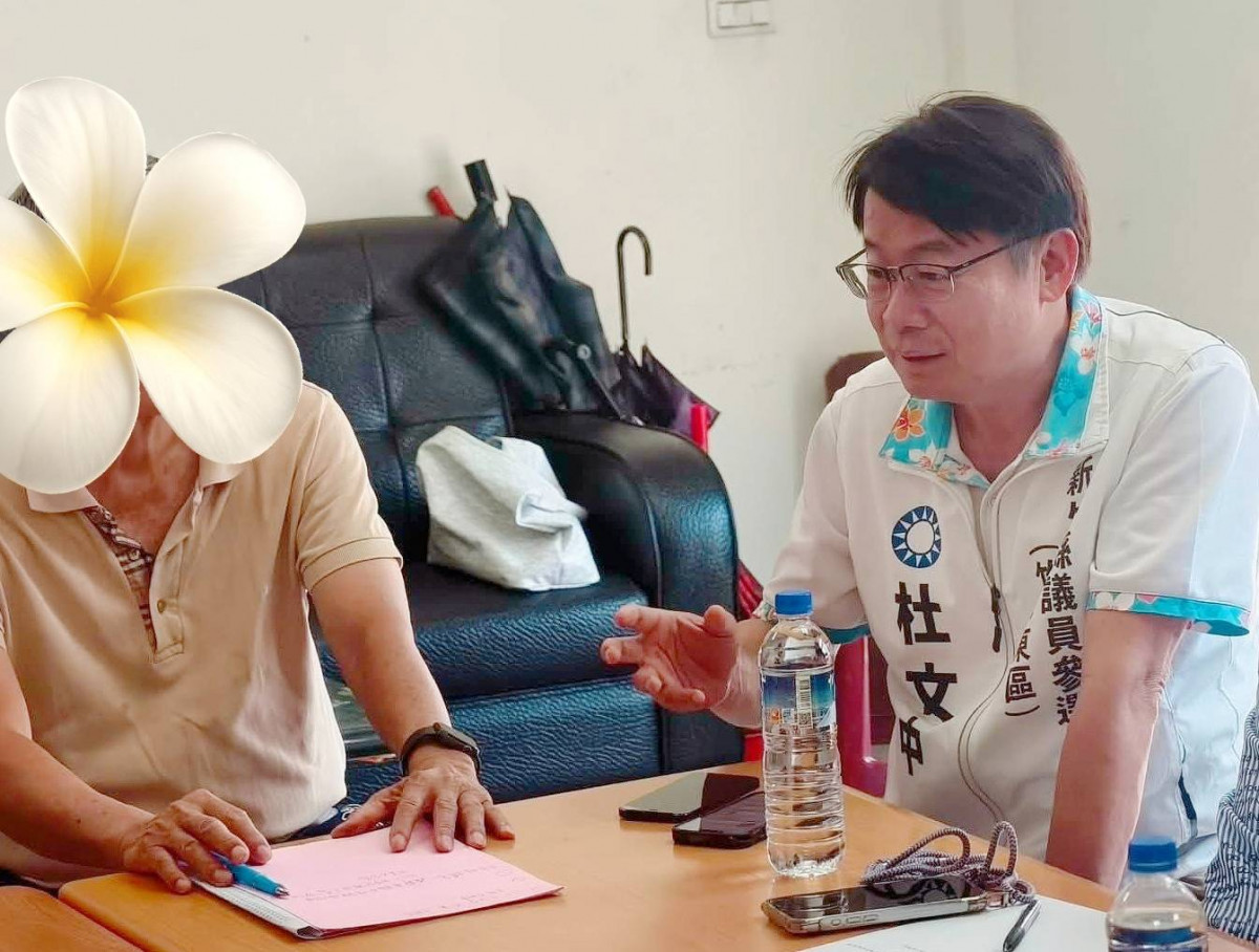 杜文中表示若重返議會,將提案推動補助「清洗水塔」。