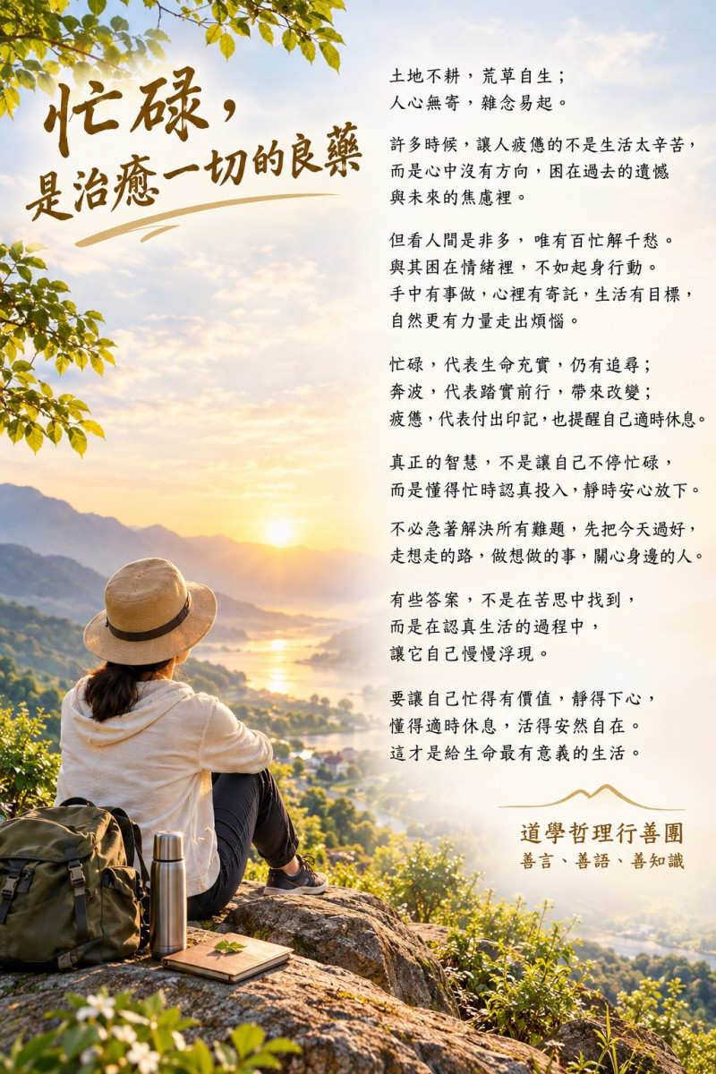 忙碌，是治癒一切的良藥