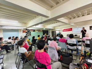 竹市警局刑事警察大隊前往振興社區辦理識詐宣導。