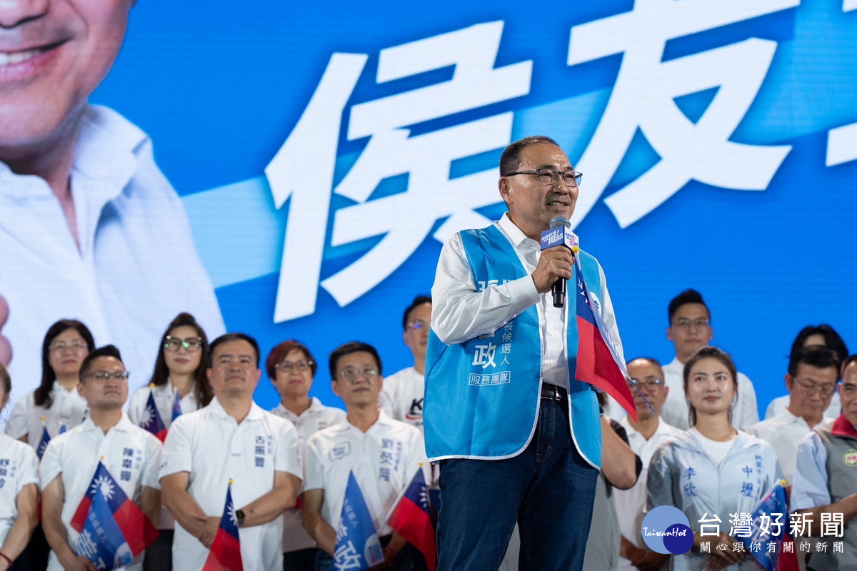 新北市長侯友宜站台力挺張善政連任。<br />