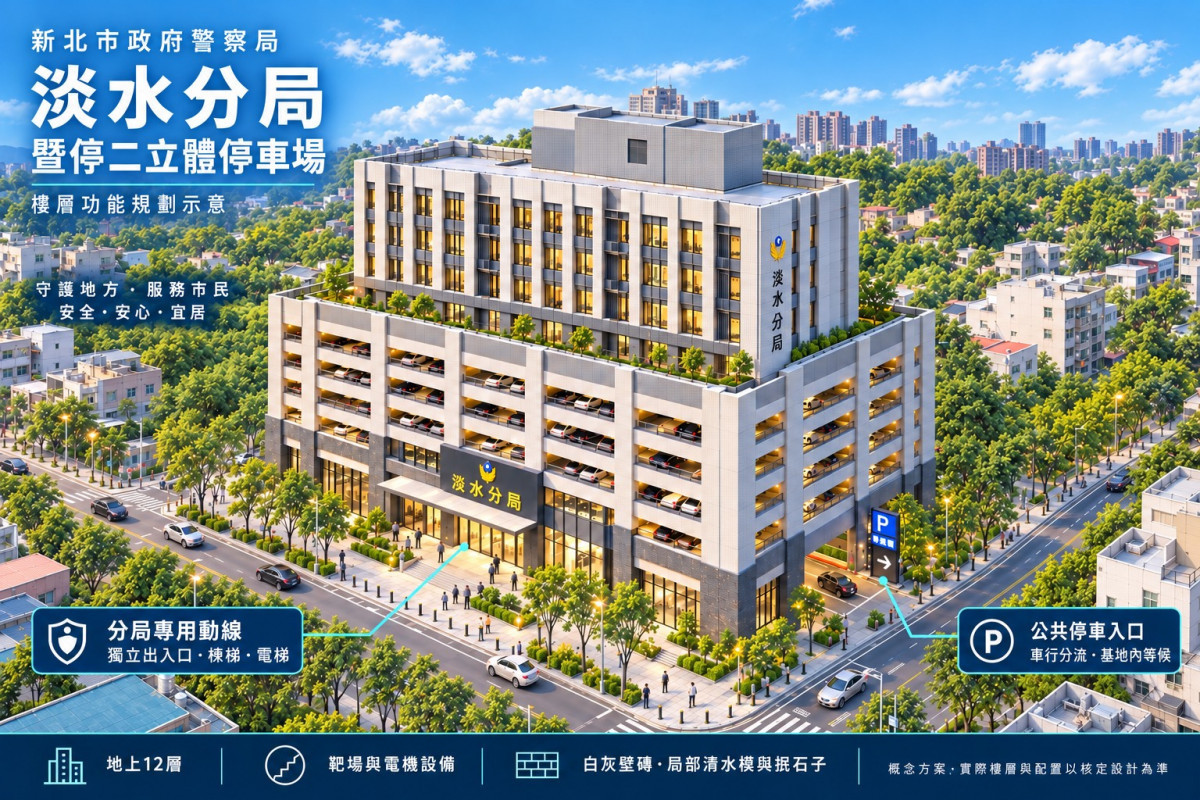 強化淡水警政服務量能　侯友宜宣布興建淡水分局新廳舍