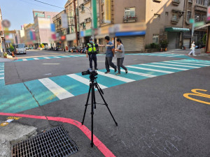 竹縣警針對行人事故熱區展開重點執法。