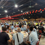 近700名南投縣清潔隊員齊聚歡慶清潔隊員節。（記者扶小萍攝）