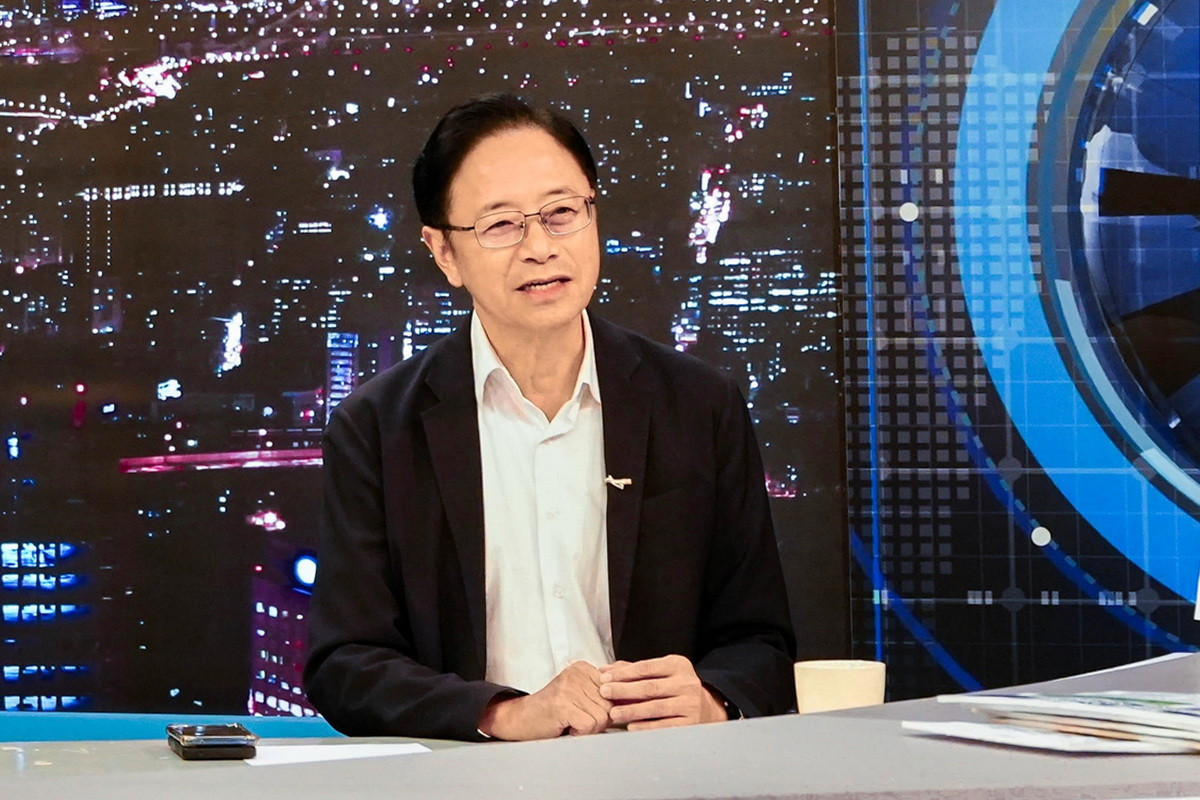 桃園市長張善政接受TVBS政論節目《少康戰情室》專訪。<br />
