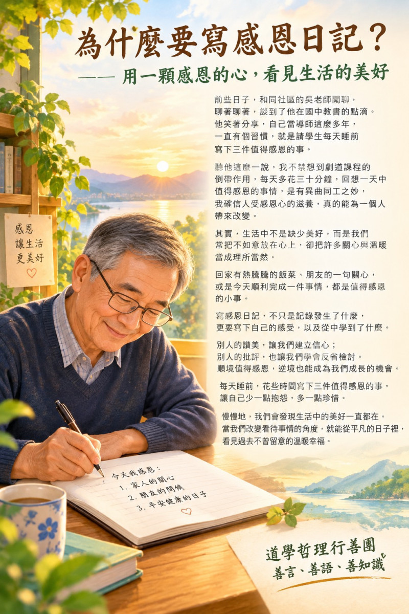 為什麼要寫感恩日記？　用一顆感恩的心，看見生活的美好
